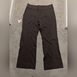 Cabi Brown New Lauren Long Wide Leg Trousers Womens Size 18  Career Dress Pants